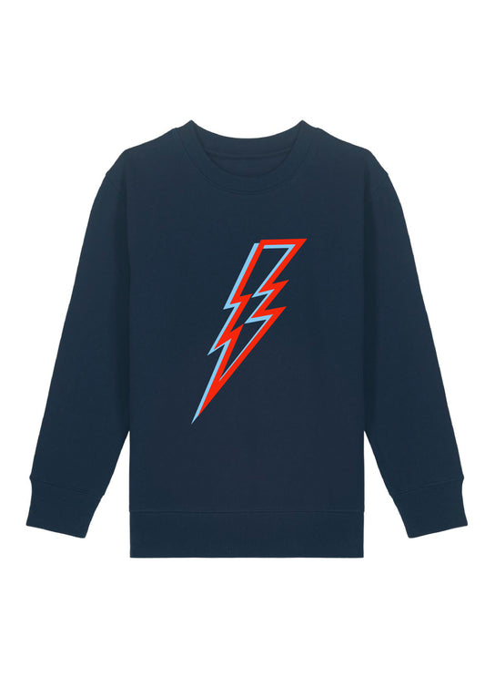 Children's lightning bolt sweatshirt.