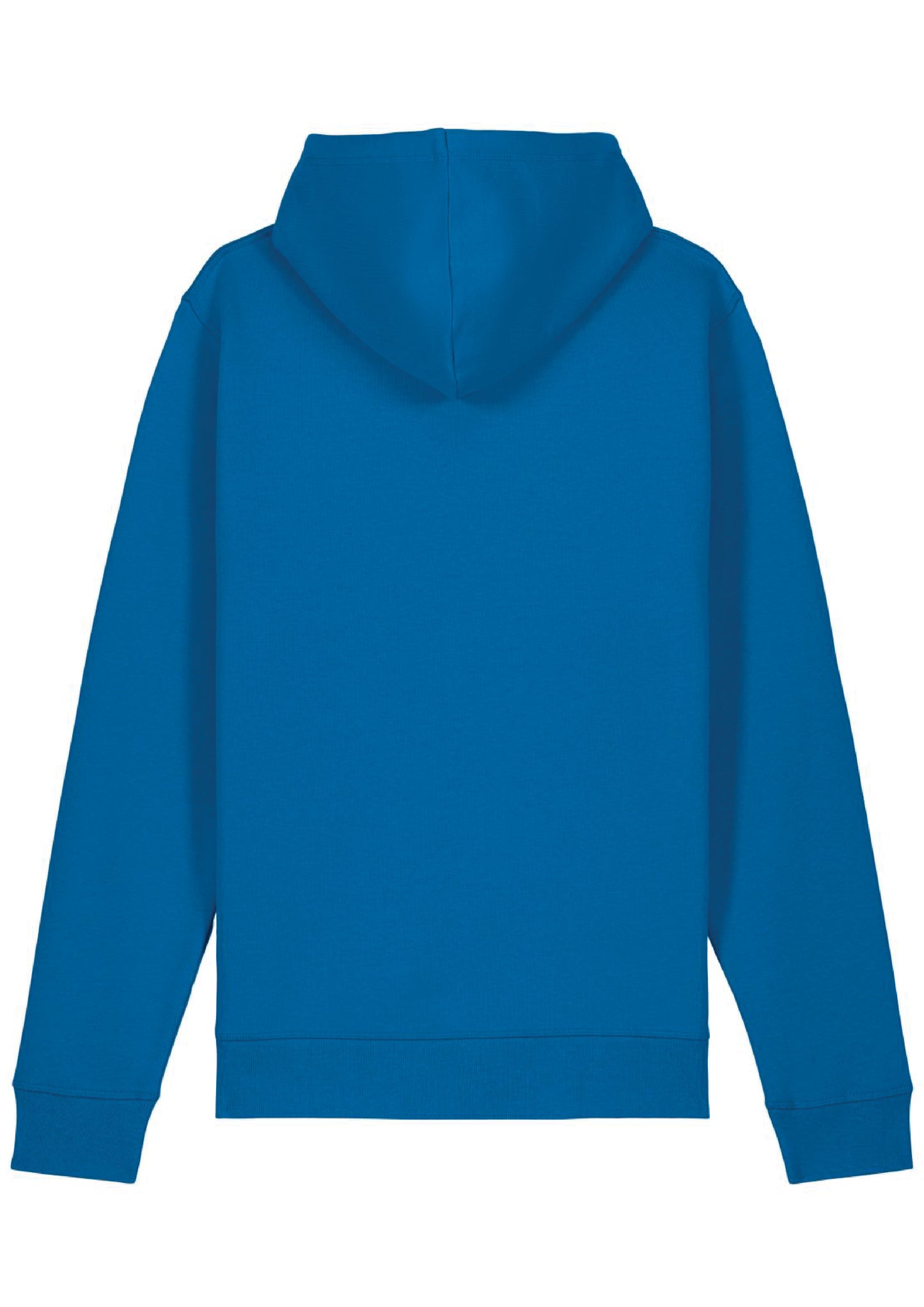 Blue hoodie back panel.